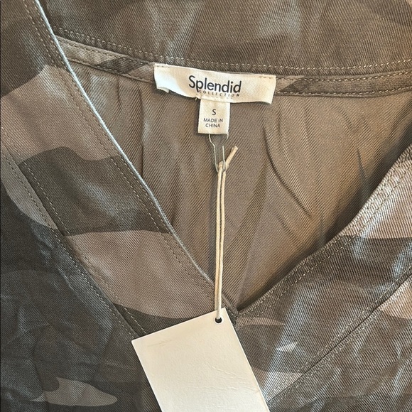 NWT $158 Splendid Camouflage V-Neck Dress sz sm - Picture 3 of 5